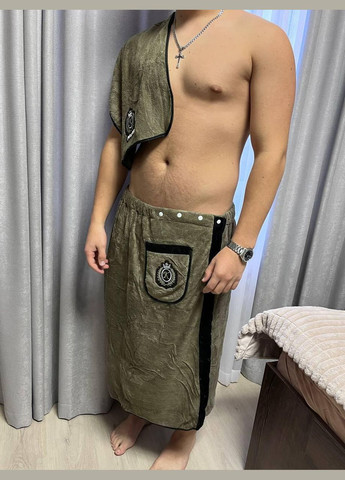 Спідниця-рушник чоловічий для сауни Беж (К0404-5-03) No Brand (323160840)