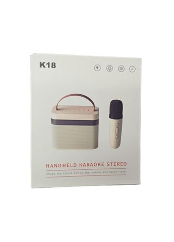 Портативна колонка з мікрофоном Bluetooth USB SD FM дитяча колонка караоке блютуз колонка 5 Вт Білий No Brand (366734705)