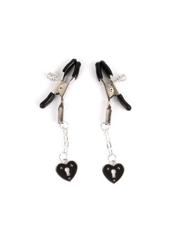 Зажими для сосків бдсм з сердечками Love Clipce прикраса на груди і соски Lovetoy (303894482)