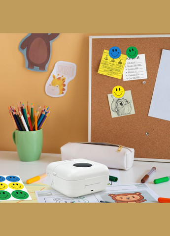 Bluetooth термопринтер Mini Printer | Портативний принтер із набором термопаперу та олівців у комплекті JETIX (335814262)