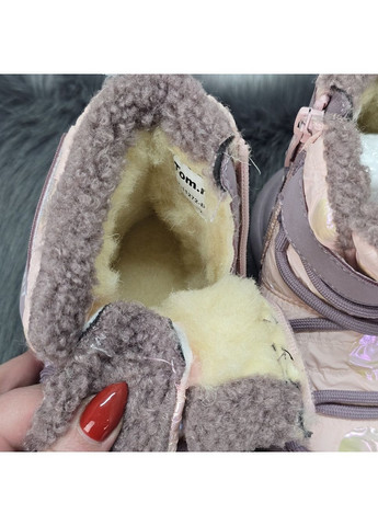 Черевики дутики дитячі для дівчинки рожеві зимові на овчині Tom.M (369377431)