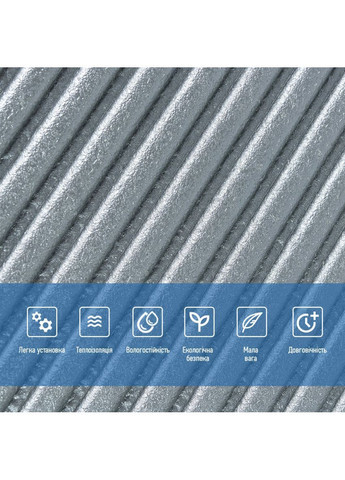 Самоклеюча декоративна 3D панель 500х500х5мм Бамбук Колір Сірий Sticker Wall (368833398)