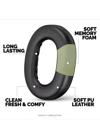 Амбушюры для наушников Elite 85h black черные Jabra (365777361)