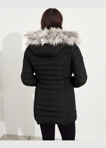 Черная демисезонная женская зимняя куртка 10006 hc6276w Hollister