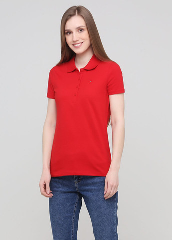 Женская красная футболка поло Tommy Hilfiger
