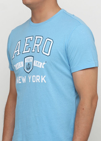 Голубая голубая футболка - мужская футболка a0115 Aeropostale