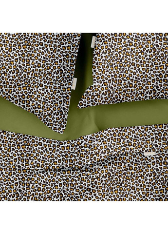 Двоспальна постіль з простирадлом на гумці Leopard CS5 180х220 см Cosas (307386991)