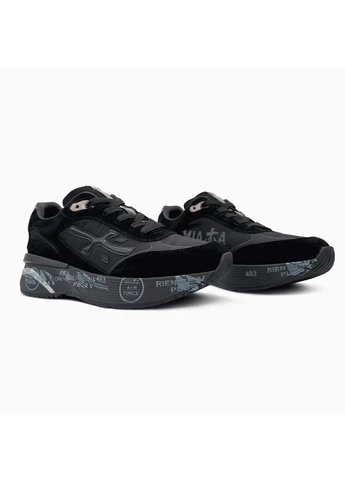 КРОССОВКИ ЖЕНСКИЕ PREMIATA MOERUN BLACK ПРЕМИАТА ЧЕРНЫЕ No Brand чёрные демисезоны (392022333)