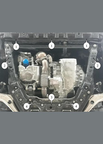 Защита двигателя Honda Accord X 2017 1.0995.00 Kolchuga (294818316)
