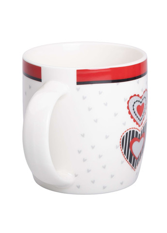 Чашка керамічна I love you 400 мл, білий RX-N240147W Liling Rongxiang Ceramic (360977577)