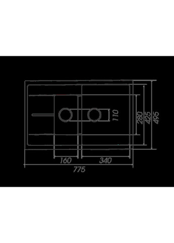 Гранітна мийка для кухні 7850W TOSKANA матова Чорна Platinum (336936311)