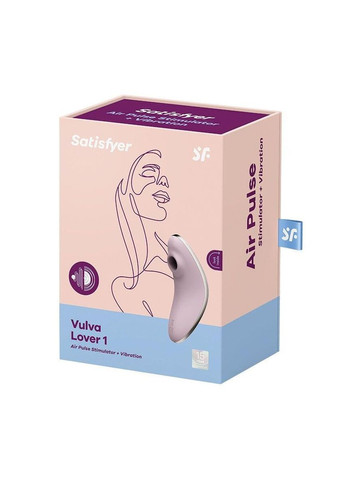 Вакуумний вібратор Vulva Lover 1 Рожевий, 11 режимів стимуляції, водонепроникний Satisfyer (372738062)