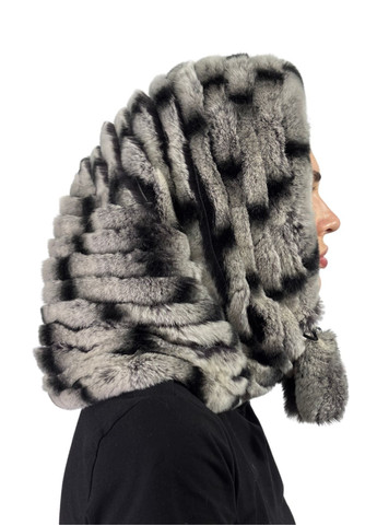 Жіночий хутряний капюшон на голову з натурального хутра кролика Меховой Стиль Труба (347317331)