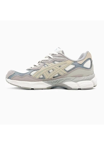 Серые демисезонные кроссовки мужские и женские asics gel-nyc grey beige | асикс гель-нюк серые No Brand