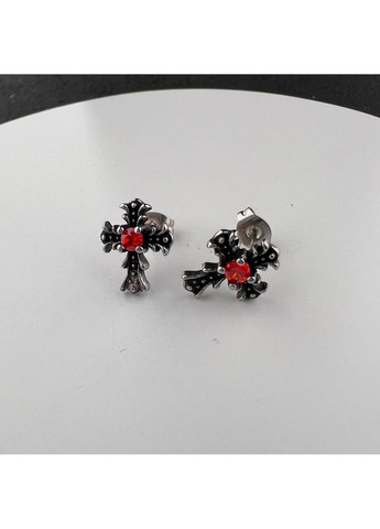 Готичні панк сережки хрестик із медичної сталі ES-038 No Brand (299330506)