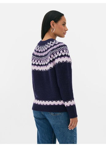 Темно-синий джемпер зима,темно-синий в узоры, Primark