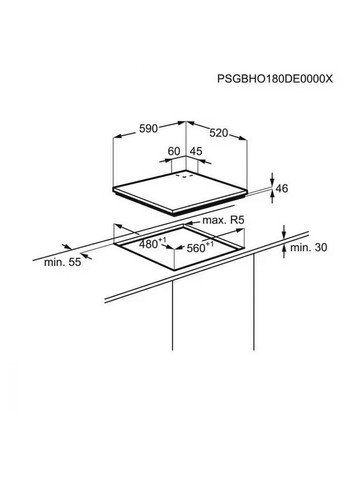 Варочная поверхность газовая KGG643753K Electrolux (314932596)