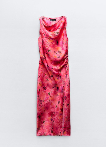 Комбінована святковий сукня Zara з квітковим принтом