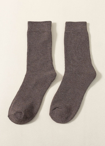 Коричневые носки махровые однотонные (365843792)