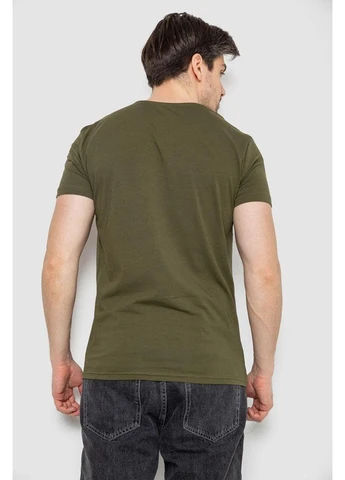 Хаки (оливковая) футболка мужская однотонная базовая,, 244r2409 Andi Футболка