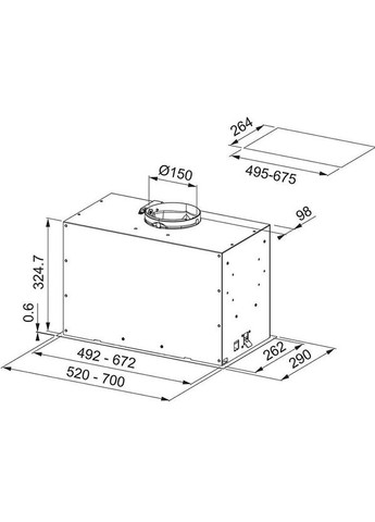 Витяжка FBFE WH MATT A52 White (305.0665.366) FRANKE (317170035)