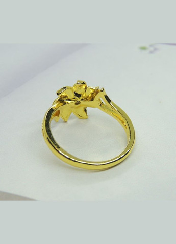 Каблучка жіноча у вигляді квітки Маргаритка медичне золото з білим каменем р. 18 Fashion Jewelry (285110726)