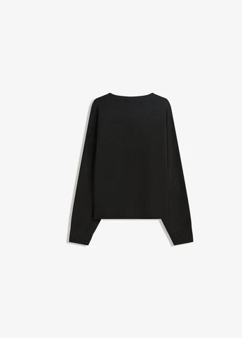 Черный демисезонный свитер Bershka
