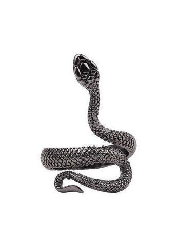 Кольцо в форме черной змеи символ смерть и возрождение размер регулируемый черное золото Fashion Jewelry (285110804)