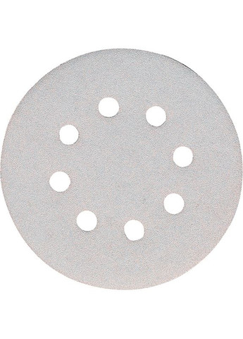 Набір шліфувального паперу P-33358 (125 мм, 8 отворів, К60, 10 шт) білий шліфпапір шліфувальний диск (30606) Makita (295042354)