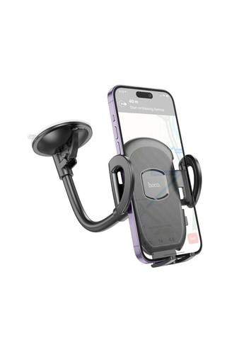 Держатель для мобильного H10 General car holder(windshield) Black Hoco (300684396)