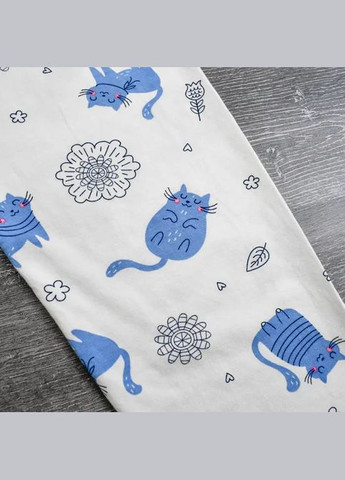 Голубая всесезон детская пижама с рубашкой на пуговицах и штанами, 95% хлопок, 5% эластан рубашка + брюки No Brand