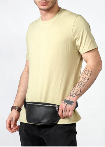 Сумка мужская через плечо бананка кожаная Tirso 29SSm Черный Sambag (303214256)