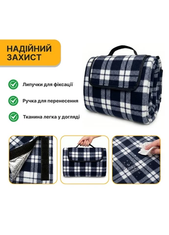 Килимок водонепроникний для пікніка та пляжу XXL 200 x 200 см (LB-1091) LEOBRO (391582693)