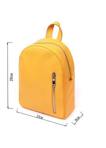 Жіночий рюкзак із натуральної шкіри жовтий 21х28х9 см 16321 Shvigel (362417615)