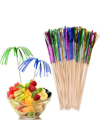 Шпажки для декору пальма набір 10 шт. золоті No Brand (345704000)