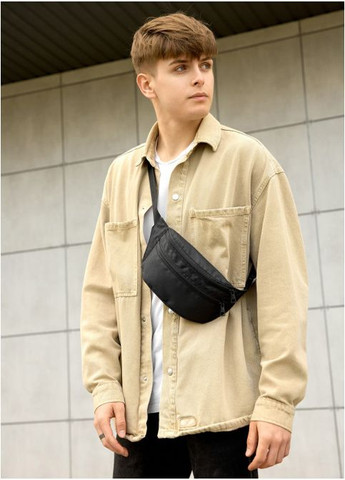 Сумка на пояс бананка Tirso LTH черный тканевый (R-80331065m-VS) Sambag (302450126)