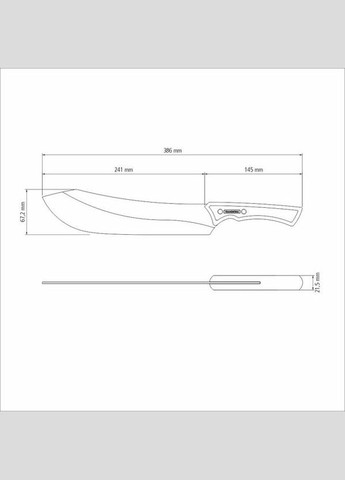 Ніж для м'яса Churrasco Black 253 мм (22844/110) Tramontina (292310892)