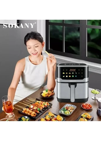 Аэрофритюрница Sokany SK 10085 2200W Аэрогриль безмасляная мультипечь для приготовления без масла 12л с сенсорным управлением Domotec (394217491)