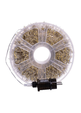 Новогодняя гирлянда Хвойная лапа 100 м 3000 LED белый провод Белое сияние D3000L100MWW Garlando (366969456)