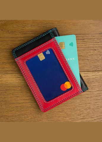 Кожаный кошелек-картхолдер RB111 Madagascar Black/Rhumba (RB111 BLK/RHUMBA) Visconti (338378781)