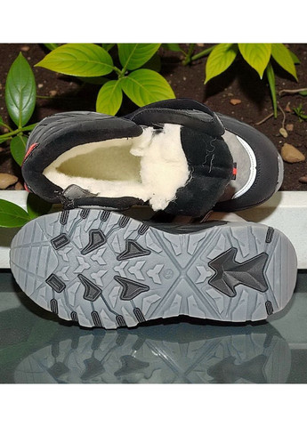 Зимові черевики на овчині для хлопчика, дутики на липучках для хлопчика, зимові хайтопи для хлопця Клібі Clibee (367078842)
