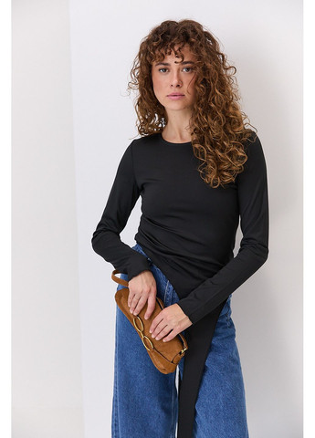 Жіночий лонгслів з мікри з асиметричним низом Arjen (356501450)