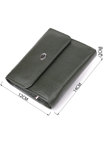 Женский кошелек среднего размера из натуральной кожи 23074 Зеленый st leather (330642774)