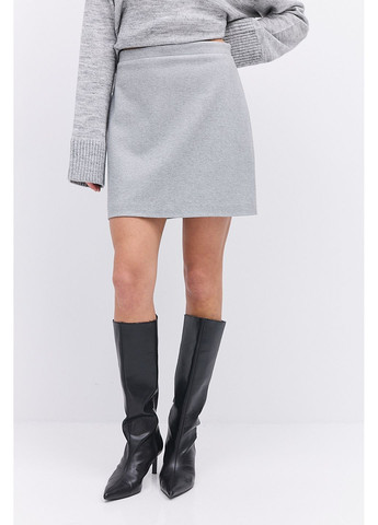 Кашемірова спідниця міні сірого кольору з меланжем розмір Arjen (373682201)