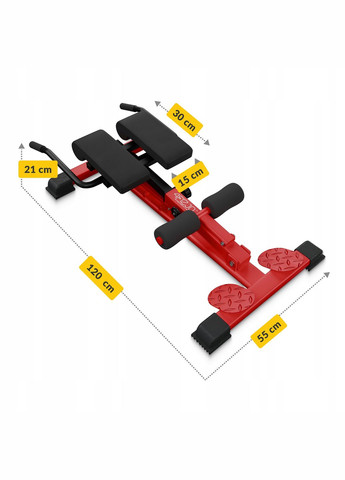 Скамья для гиперэкстензии регулируемая Red/Black (P-5905973402682) 4FIZJO (332887748)
