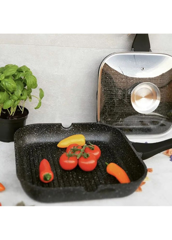 Сковорода гриль із мармуровим антипригарним покриттям 24 см EB-3309 Edenberg (360654487)