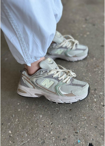 КРОССОВКИ ЖЕНСКИЕ NEW BALANCE 530 BEIGE BROWN OLIVE НЬЮ БЕЛАНС 530 No Brand бежевые демисезоны (367173439)