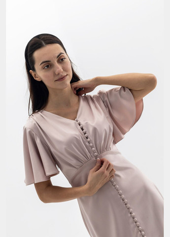 Светло-розовое праздничный женское платье «gleam» кремового цвета Lana Bryk однотонное