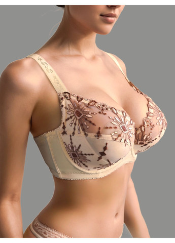 Бежевий бюстгальтер 5008 e Finikin з кісточками нейлон, еластан