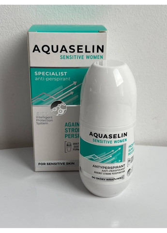 Антиперспірант кульковий Sensitive 50 мл проти підвищеної пітливості Aquaselin (371913975)